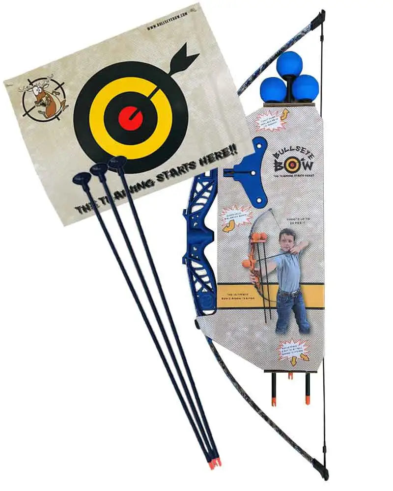 Children's archery set with bow, arrows, and target