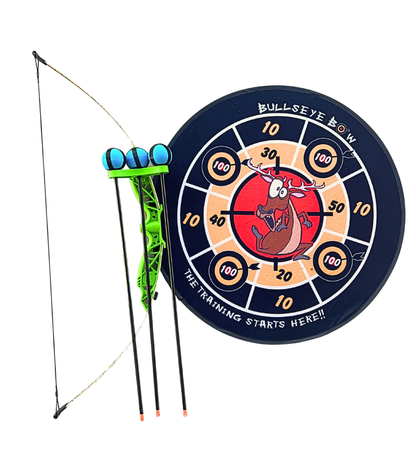 kids bow and arrow set with velcro arrows and target