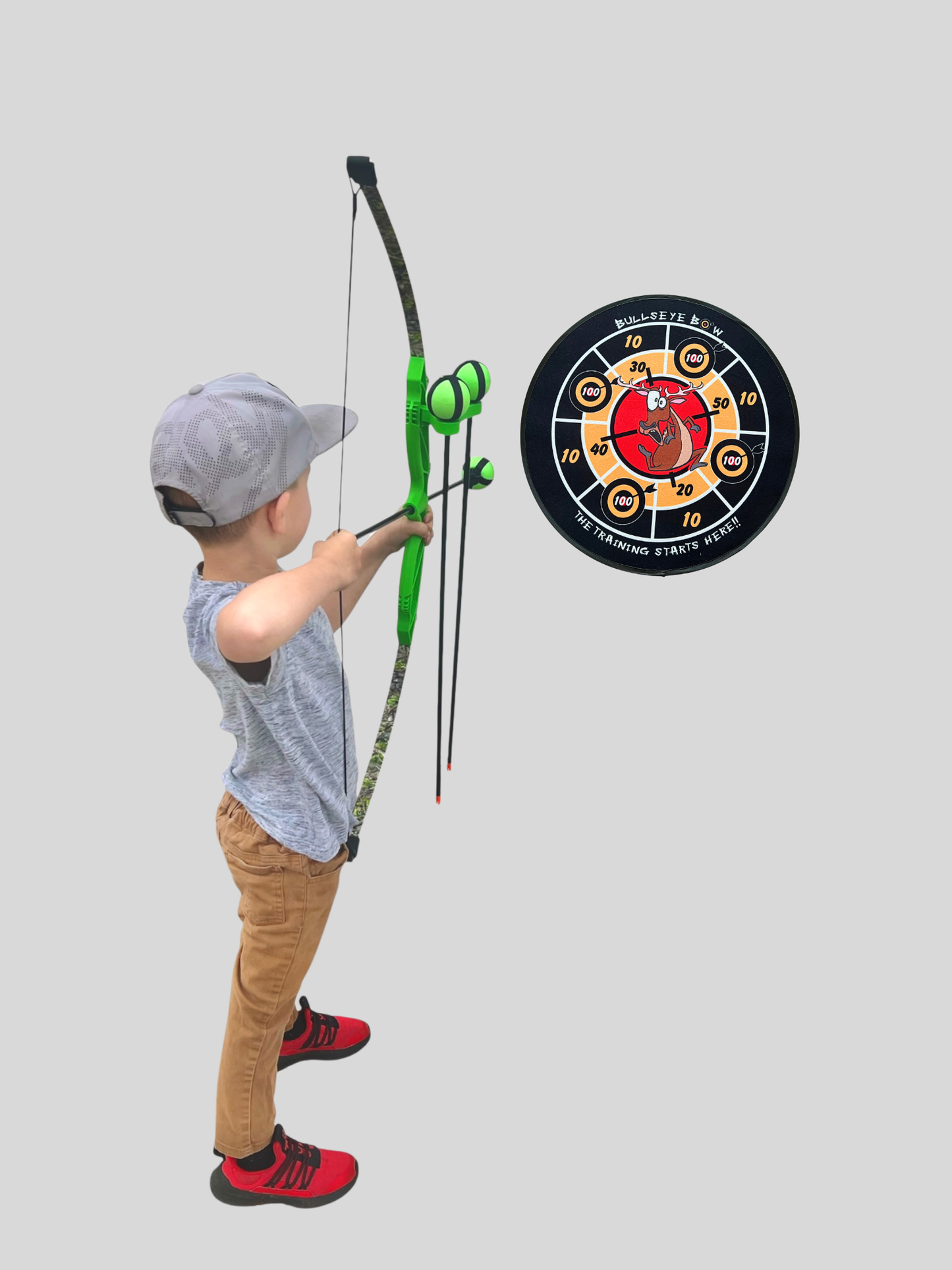 Child with archery set